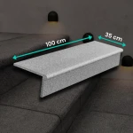 Laiptų komplektas - laiptelis + stovas granitas G664 New 100x35x2 / 100x15x2 Bullnose