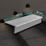 Laiptų komplektas - laiptelis + stovas granitas G664 G664 New 135x35x2 / 135x15x2 Bullnose