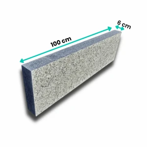 Obrzeże granitowe G602 6x20x100 cm góra płomieniowana (opornik)