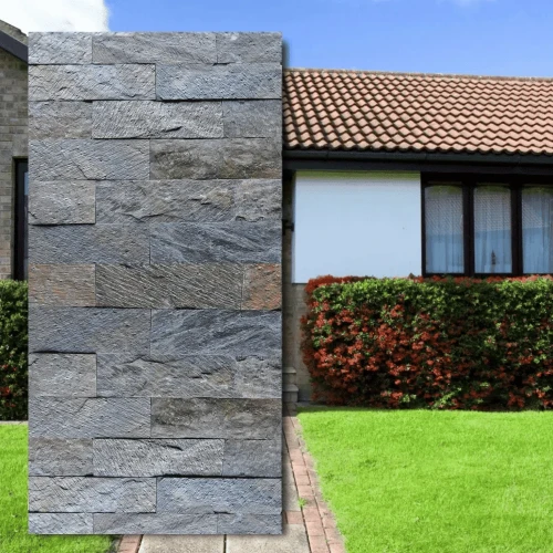 Kamień elewacyjny-dekoracyjny kwarcytowy Deoli Green 7x50 cm