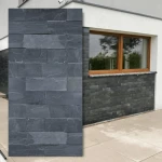 Dekoratyvinis kvarcitas fasadinis akmuo Black Slate 7x50 cm IŠANKSTINIS PARDAVIMAS! 