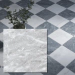 Šviesios spalvos akmens plokštės iš apdoroto marmuro 20,3x20,3x1,2 cm