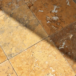 Trawertyn Yellow Bębnowany 10x10x1,2 cm