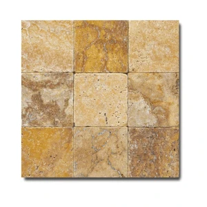 Trawertyn Yellow Bębnowany 10x10x1,2 cm