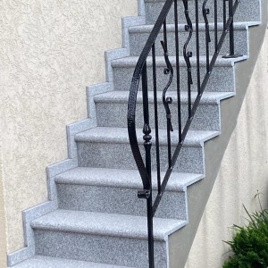Schodek Granitowy Płomieniowany G603 150x35x2+2 stopnica Bullnose