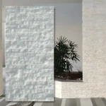 Fasadinis-dekoratyvinis marmuras Pure White Stackstone 10x36 cm