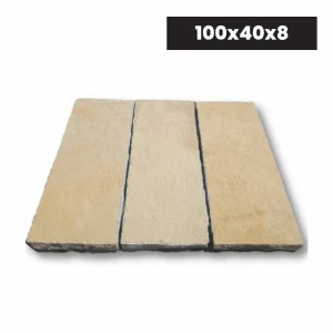 Palisada | Obrzeże Wapienne Tandur Yellow Limestone 100x40x8 cm