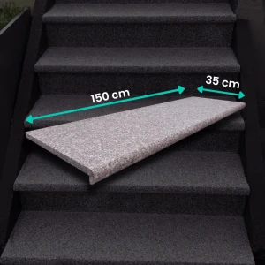 Granitas G664 Laiptas 150x35x2 cm Liepsnotas Bullnose Pakopa