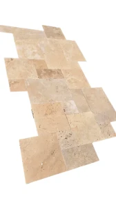 Trawertyn Ivory Classic Mix Bębnowany French Pattern Mini 10mm 1kpl= 0,742m2 | Komplet Rzymski