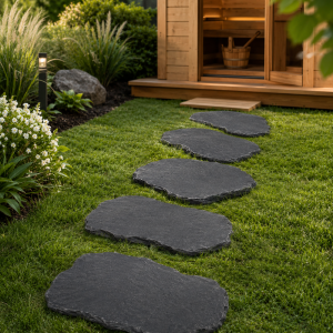 Akmuo takams | Kadappa Black Limestone Natūralios sodo plytelės t/h 40x60 2-4 cm