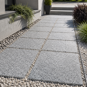 Liepsna pilka granitinė plytelė G602 Bianco Sardo 40x40x4 cm