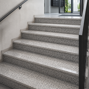Palangė laiptai poliruotas pilkas granitas G602 135x33x2 Bianco Sardo