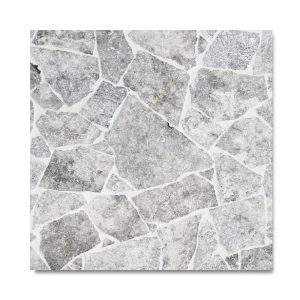 Trawertyn Dzikówka / Crazy Paving Silver Bębnowany 3 cm