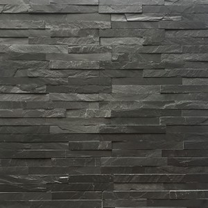 Kamień elewacyjny dekoracyjny łupek czarny 10x36 Black Slate Stackstone 2
