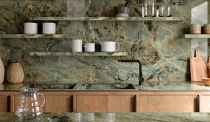 Spiek kwarcowy Grande Marazzi Verde Borgogna Lux 320x160x0,6 cm