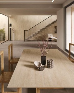 Spiek kwarcowy 12mm Travertino Sand 324x162 cm