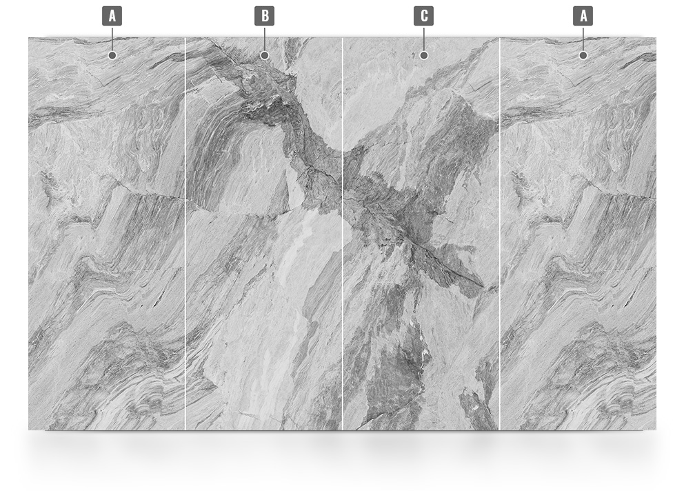 Wzór Grey Wave na całej ścianie