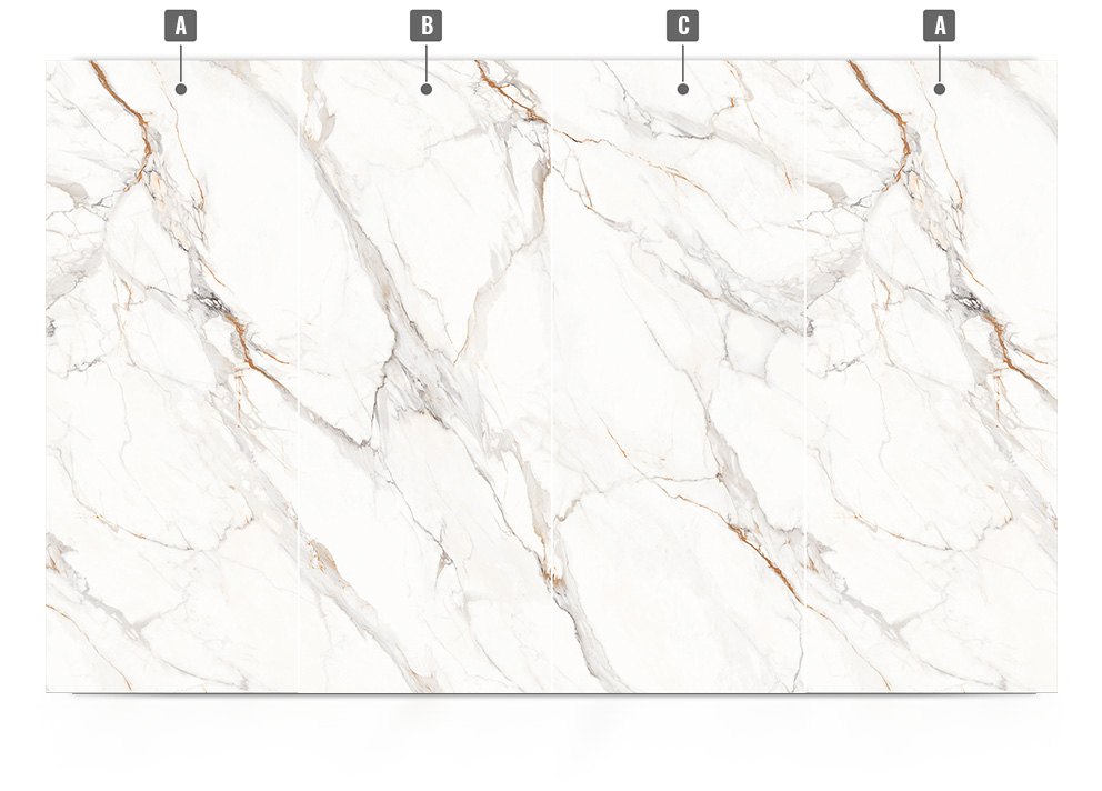 Wzór Gold Vein na całej ścianie