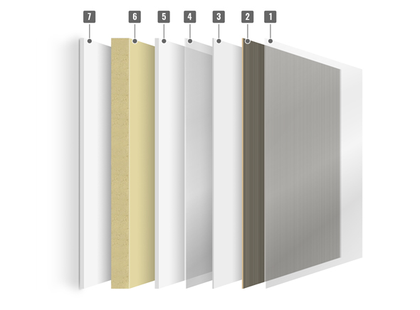 WPC plokštės skersinis pjūvis